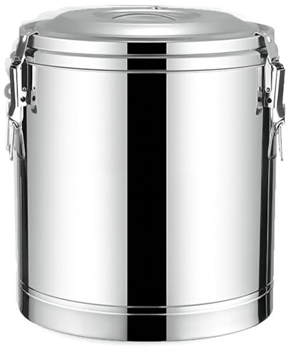 Distributore termico per bevande in acciaio inox 304, contenitore termico per bevande da 40 l, con rubinetto, per acqua calda e fredda, perfetto per catering, tè, caffè e zuppe