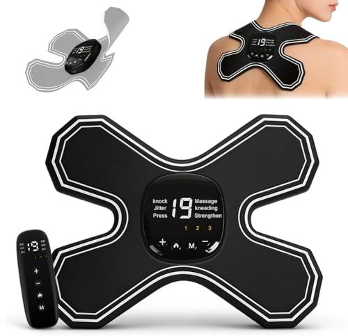 TENS Dispositivo per la terapia del dolore, massaggiatore elettrico portatile, massaggiatore cervicale, dispositivo di allenamento EMS, tappetino da massaggio elettrico con funzione termica, 6
