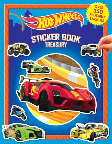 Hot Wheels Sticker Book Treasury - Activity Books for kids, 350 reusable stickers, 96 pages of fun