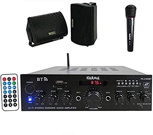 KIT PER KARAOKE - CABARET - INTRATTENIMENTO - AMPLIFICATORE + CASSE + MICROFONO