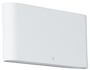 Qazqa led Modern außen Up and Down Wandleuchte, Außenlampe, Wandlampe für den Garten - Batt - Weiß, inkl. 13.5W integrierter LED, 3cm, IP65, Rechteckig, 2-flammig