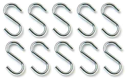 fiXte® Multifunctional BZP Steel S Hooks (38mm, 10)