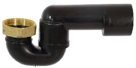Ghidini 370-N390-SP08 Siphon mit Gelenkwanne aus PHED mit Überwurfmutter aus Messing 1 1/2, mehrfarbig