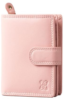 Lakeland Leather Ladies Small Leather Tab Purse in Pink