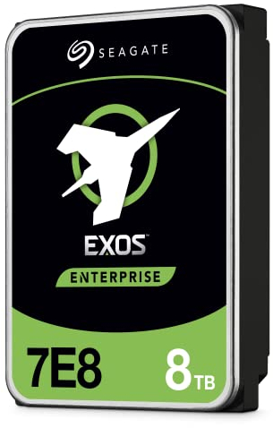 Seagate Exos 7E8 Enterprise Class 8TB interne Festplatte HDD, 3.5 Zoll, silber, Modellnr.: ST8000NM000A