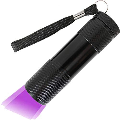 Linterna Led Ultravioleta UV Flashlight 9 LED Ultravioleta Desinfección Manchas de Orina de Mascotas Luz Negra 395nm Luz Ultravioleta - Luz Negra Ultravioleta - Linterna Luz Ultravioleta