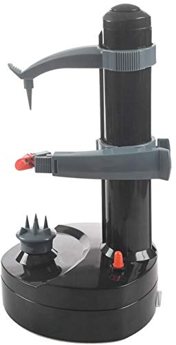 BYFRI Électrique Multifonction Fruit Eplucheur Pomme Automatique en Acier Inoxydable Peeler Cuisine Peeling D'ustensiles De Cuisine Pommes De Terre Cutter Black Machine Rotating Fruits Légumes Cutter