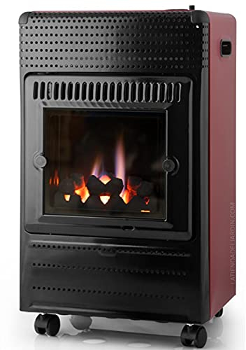 Poêle à Technologie Flamme Bleue avec céramique imitant Le Bois. Puissance maximale de 3 500 W. Classe énergétique A.