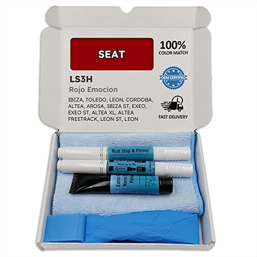 Genuine Colors Lackstift Rojo EMOCION LS3H für SEAT Rot Ibiza Toledo Leon Cordoba Altea Arosa ST EXEO XL FREETRACK X-PERIENCE