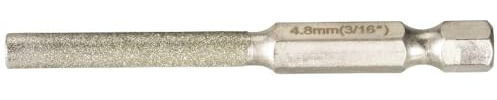 Makita D-73760 Rundfeile 4,8 mm, Diamantbestückt, mit 1/4 Sechskantaufnahme für Schrauber, zum Feilen von Sägeketten mit 0,325 Teilung, 1 Stück