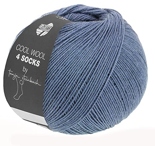 LANA GROSSA Cool Wool 4 Socks | Merino-Sockengarn aus mehrfach verzwirnten Einzelfäden | Handstrickgarne aus 75% Schurwolle (Merino extrafein) | 100g Wolle zum Stricken & Häkeln | 420m Garn FB 7704