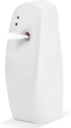 Automatic Air Freshener Spray Dispenser Aerosol, Home Indoor Wall-Mounted/Free Standing Adjustable Air Freshener Fragrance Spray Perfume Dispenser for Bathroom Office Hotel White