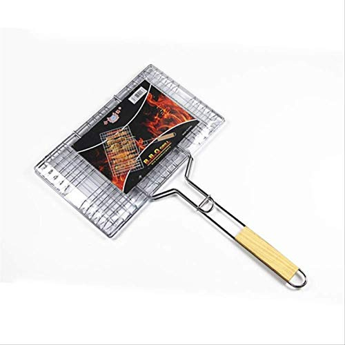 ZerHoc Barbecue mesh clip,Outdoor Stainless Steel Barbecue Mesh Clip Tool Supplies Barbecue Clip Grilled Fish Grilled Meat Mesh Sandwich Burger, Charcoal