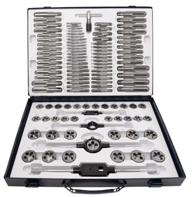 a+s Albrecht und Schulte 110 tlg. Gewindeschneider Set | M6 - M12 | MF10x1 - MF18x1,5 | NPT 1/4 + NPT 1/8 | UNC No.4-UNC 3/4 | UNF No.10 - UNFC3/4 | UNS1/4-24 + UNS1/4-32