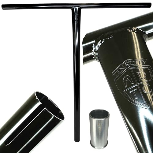 Ethic DTC Tenacity V2 Stunt Scooter Stahl Lenker HIC/SCS I Trick Tret Roller I Bar I Lenkerstange (Black Mirror 77cm)