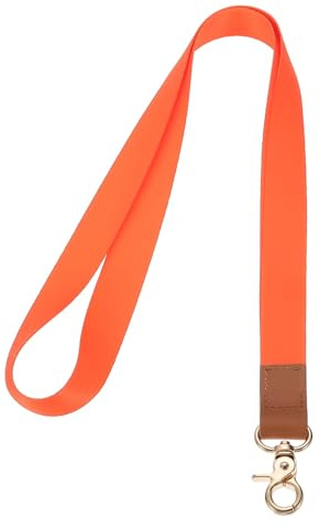 PATIKIL Umhängeband Langes Ausweishalterband mit Karabinerverschluss Orange | 1 Set, Schlüsselband für Geldbörse Schlüssel Ausweis Karte Pfeife, für Lehrerinnen Männer