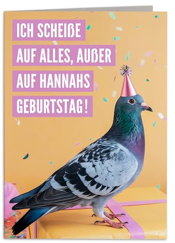 Geburtstagskarte Frau beste Freundin personalisierte Karte mit Taube Geburtstag Geschenk Grußkarte Klappkarte mit Umschlag 10,5 x 14,8 cm