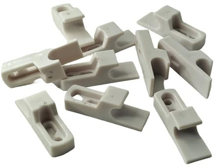 CARTONGESSO FAI DA TE - Clip a gancio in ABS per apertura push pull - gancetti per mini latch - per sportelli e botole ispezione cartongesso - Pz. 10