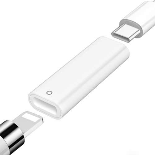 AIAUXAI Pencil Charger Adapter for Apple Pencil 1st Gen for iPad 11th 10th | USB C to for Lightning Pencil Adapter Only Compatible for iPad 10/11th A16 Pairing,USB-C to iPencil 1st Generation Adapter