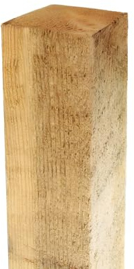 Primrose 8ft Square Wooden Fence Post for Garden Fence Panels (240cm x 7.5cm)