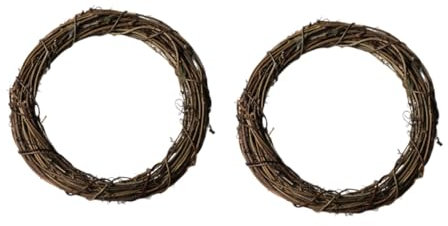 Zerodeko 2stücke Rattan Kranz Ring DIY Wreath Rattan Rahmen Für Kreative Handwerksprojekte Deko Für Feste Hochzeiten Und Dekorative Arrangements