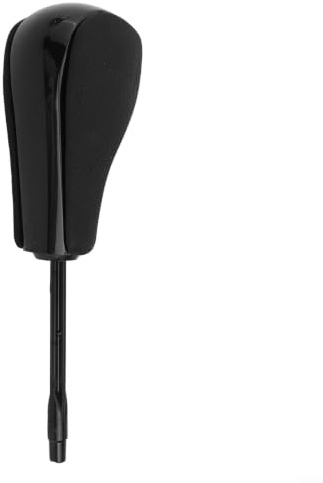 Elchuiaby Automatischer Schaltknauf für BMW E39, E46, E53, E60, E61, E63, E64, E8, kurz, lang, PU-Leder, ABS, bequemer Griff (87 mm, schwarz)