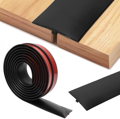 Övergångsprofil självhäftande, 5 cm x 3 m T-profil övergångslist självhäftande övergångsskena dörrtrösklar list PVC platt gapsskydd för dörrtrösklar anslutningsgolv av laminatbrädsplattor