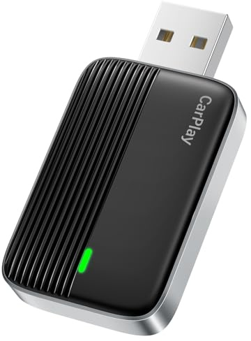 Moko Wireless CarPlay Adapter für Apple iPhone, Not for Android | Mini Car Play Wireless Adapter für iOS 10+ & Autos mit CarPlay, Schnelle Verbindung, Stabile Steuerung, Keine Verzögerung