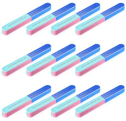 12 stycken poleringsfilar fingernaglar, färgade nagelfilar naturliga naglar, nagelfiler | Nagelfilar för gelnaglar, nagelpolering för naturliga naglar manikyr nagelvård, nagelpilar, nagelfilar polering naglar
