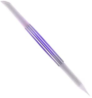 Doppelendiger Nagelhautschieber aus Glas, Maniküre-Stick, wiederverwendbar, für Nagelstudios, Lila