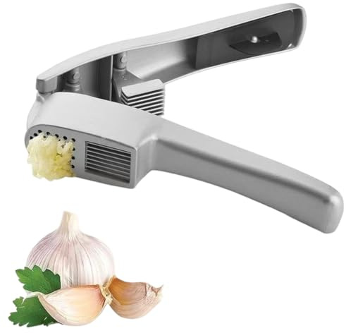 Ecrase Ail Manuel, Extra fort et Durable Presse-Ail, hachoir à ail broyeur de gingembre, Écrase l'Ail et le Gingembre sans Effort, Nettoyage Facile, Anti-Rouille, Compatible avec le lave-vaisselle