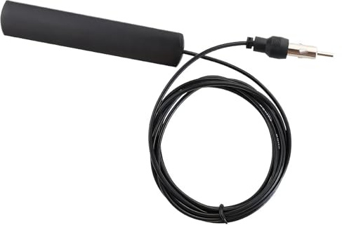 Okaywork Antena Coche FM, Antena Radio Coche, Cable de 2 Metro Conector DIN,Montaje Oculto Adhesivo, Auto SUV Camión