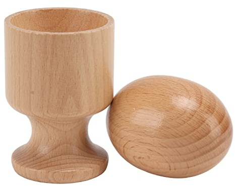 HUSHUI Juguete Rompecabezas de Huevera de Madera para Aprender Habilidades de Agarre y Desarrollo Motor para Bebés y Niños Pequeños