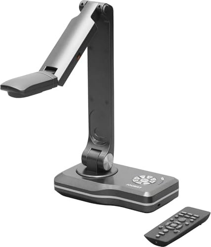JOURIST DC990 Dokumentenkamera und Visualizer, Live-Projektion auf Touchscreen oder Projektor, Ultra-HD-Auflösung 13 Megapixel, Vorlagen bis A3. Mit und ohne Computer verwendbar.