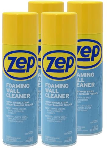Zep Foaming Wall Cleaner - 18 oz (Case of 4) ZUFWC18 - Removes Stains Without Damaging Finishes