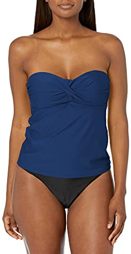 Catalina, Costume da Bagno Tankini a Fascia da Donna Standard Twist Front, Navy, M