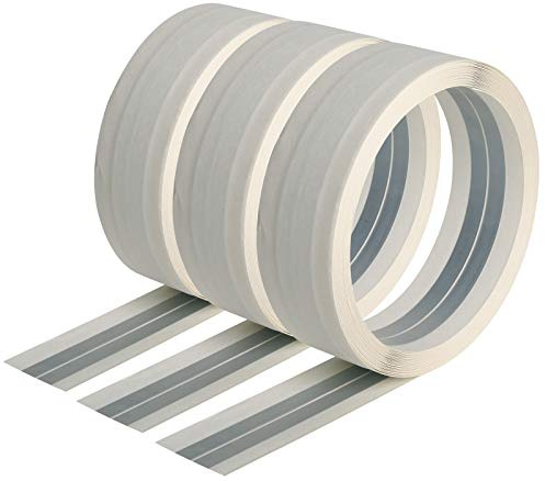 Semin Bande Armée Angle Placo 12,5 m – Renfort Angles Sortants Plaques de Plâtre – Papier & Acier – Finition Invisible – Bande à Joint Professionnelle - Lot de 3