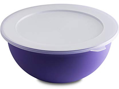 omada Design Schüssel (3,5 Liter) mit Deckel aus Polypropylen und Integrierten Antimikrobiellen Mitteln eliminiert Bakterien und Pilze, Sanaliving