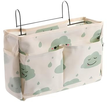 Dulau 1 pezzo Borsa Portaoggetti da Appendere, Organizer per letto a castello, Multifunzione Comodino Tasche Portaoggetti Organizzatore, per Libri Riviste Telecomando Cellulare