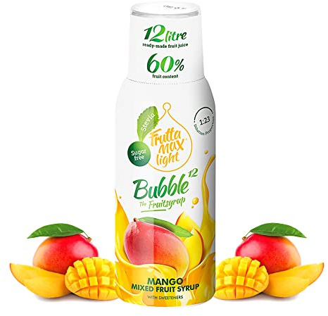 Light Mango 500ml Fitness-Sirup von FruttaMax Getränkesirup | Zuckerfrei | mit Stevia | 60% Fruchtanteil