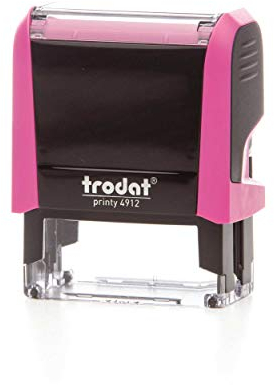 Trodat – Printy 4912 - blau - mit Wunschtext personalisieren, hier gleich online gestalten – selbstfärbender Stempel als Namensstempel, Adressstempel, Firmenstempel, 5 Zeilen, 46X17 mm