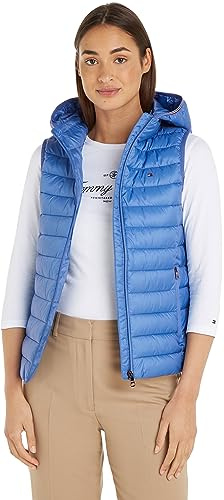 Tommy Hilfiger Gilet Donna Padded Global Stripe Gilet Imbottito, Blu (Iconic Blue), S
