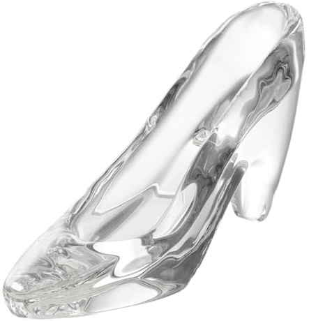 Homsfou Kristallschuh Transparent WeißEs Kristall 13.60X6.60X3.50cm | WeißEs Kristall, Realistische Form, Wohnzimmer Schlafzimmer BüRo Deko, Geschenk
