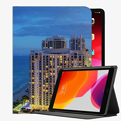 YENDOSTEEN Hülle für iPad Pro 11 2021(3rd Generation)/iPad Pro 11 2020(2nd Generation), Sunny Isles Beach Miami mit Auto Schlaf-/Aufwachfunktion