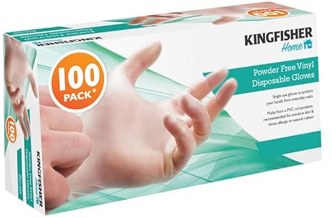 Marco Paul 1000 Pack Vinyl Disposable Gloves Clear Hygiene Barrier Extra Strong Latex Free Rubber Multi-Purpose for Food Prep, Home or Industry with Perforated Dispensing Box Powder Free - MEDIUM