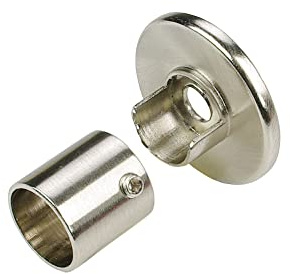 Ourdeco Wandlager für Gardinenstangen Madrid mit ø 12 mm edelstahl optik