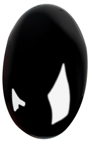 Obsidiana Stein Handschmeichler - 1 Stück Obsidiana Kristallstein Nature Edelsteine, Seifenstein, Glatter Heilkristall, Sorgenstein