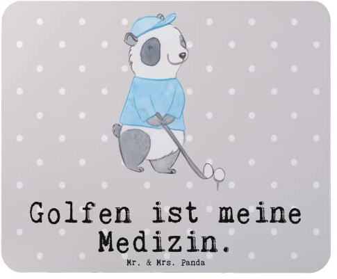 Mr. & Mrs. Panda Mousepad Panda Golfen - Geschenk, Mouse Pad, Golfturnier, Mauspad, Laptop, Golfplatz, Golf Verein, mousematte, Spielen, Computer