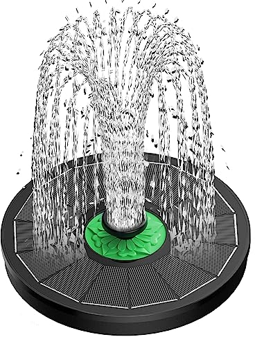 SZMP Solar Springbrunnen für Außen 2025 Neue, 3.5W Glas Solar Teichpumpe mit 8 Düsen & 4 Fixe Rohre Solar Wasserpumpe Solar schwimmender Fontäne Pumpe für Gartenteich Oder Springbrunnen Vogel-Bad