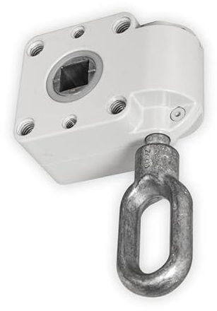 DIWARO.® | Schneckengetriebe für Markisen | Untersetzung 7:1 | RAL 7035 (lichtgrau) | 13mm Innenvierkant | Markisengetriebe